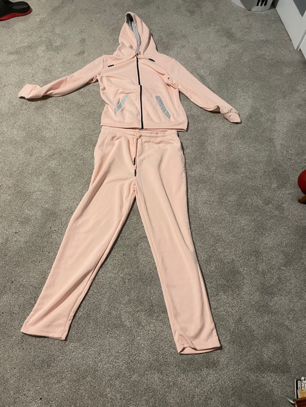 Women's Peach Zip Hoodie & Joggers Set
